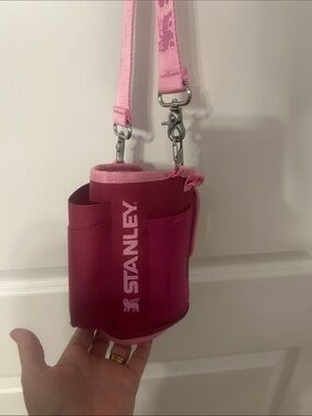 Stanley Pink and Dark Pink Crossbody Bottle Carrier